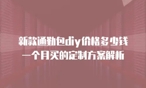 新款通勤包diy价格多少钱一个月买的定制方案解析