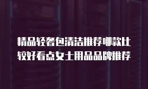 精品轻奢包清洁推荐哪款比较好看点女士用品品牌推荐