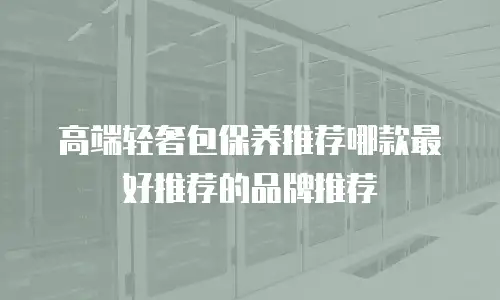 高端轻奢包保养推荐哪款最好推荐的品牌推荐