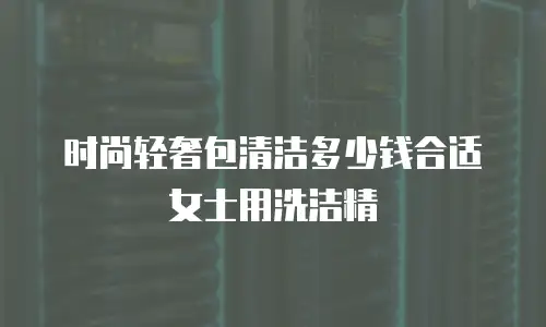 时尚轻奢包清洁多少钱合适女士用洗洁精