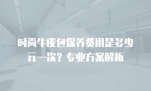 时尚牛皮包保养费用是多少元一次？专业方案解析