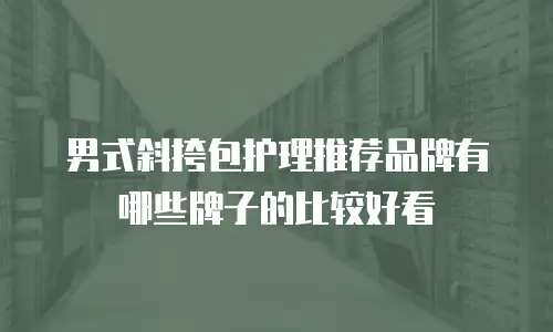 男式斜挎包护理推荐品牌有哪些牌子的比较好看