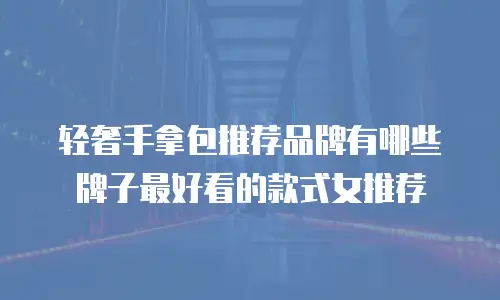 轻奢手拿包推荐品牌有哪些牌子最好看的款式女推荐