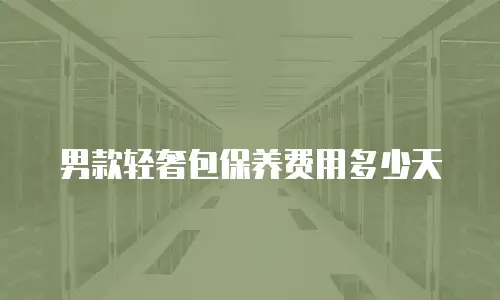 男款轻奢包保养费用多少天