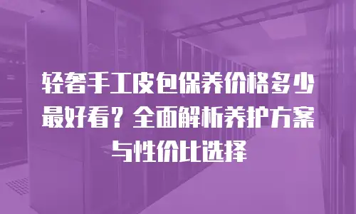 轻奢手工皮包保养价格多少最好看？全面解析养护方案与性价比选择