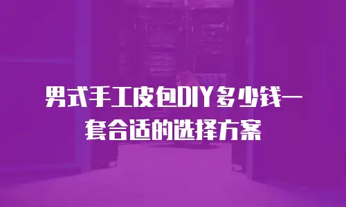 男式手工皮包DIY多少钱一套合适的选择方案