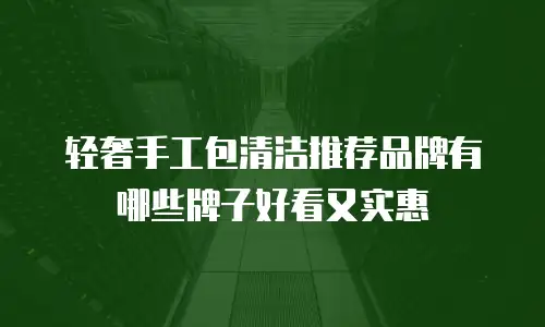 轻奢手工包清洁推荐品牌有哪些牌子好看又实惠