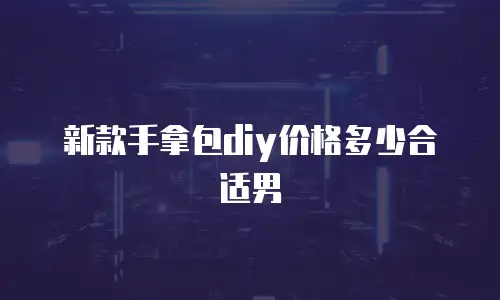 新款手拿包diy价格多少合适男