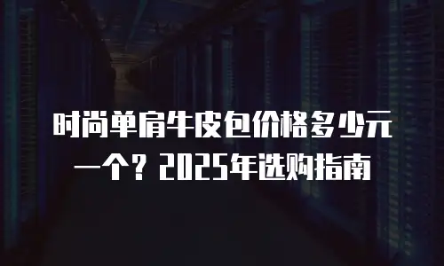 时尚单肩牛皮包价格多少元一个？2025年选购指南