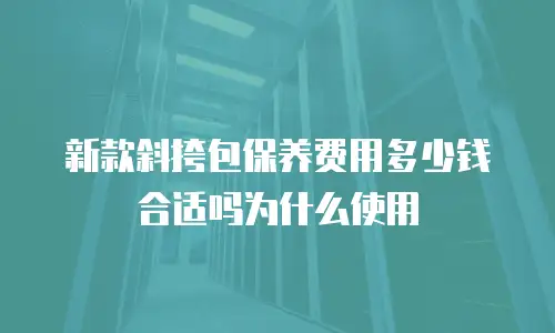 新款斜挎包保养费用多少钱合适吗为什么使用