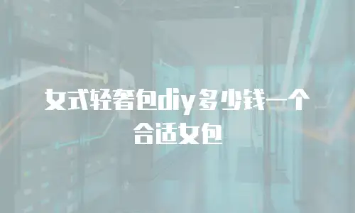 女式轻奢包diy多少钱一个合适女包