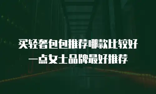 买轻奢包包推荐哪款比较好一点女士品牌最好推荐