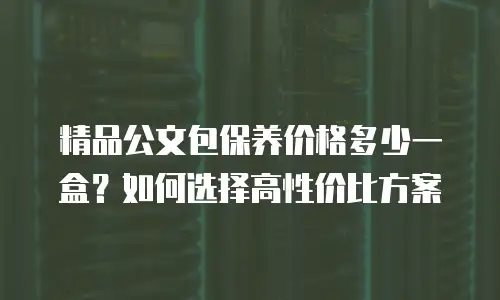 精品公文包保养价格多少一盒？如何选择高性价比方案
