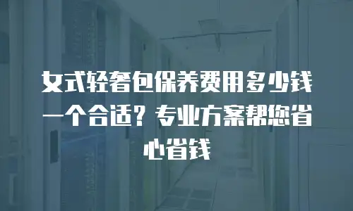 女式轻奢包保养费用多少钱一个合适？专业方案帮您省心省钱