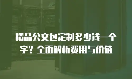 精品公文包定制多少钱一个字？全面解析费用与价值