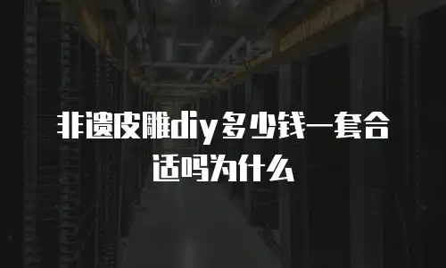 非遗皮雕diy多少钱一套合适吗为什么