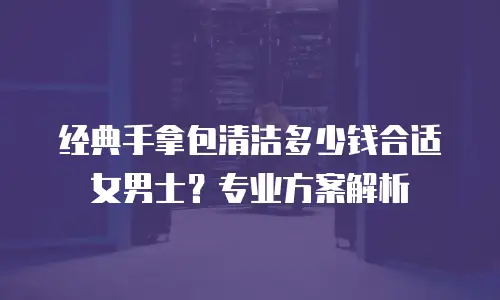 经典手拿包清洁多少钱合适女男士？专业方案解析