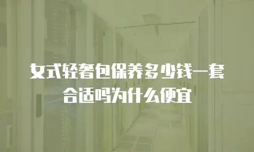 女式轻奢包保养多少钱一套合适吗为什么便宜