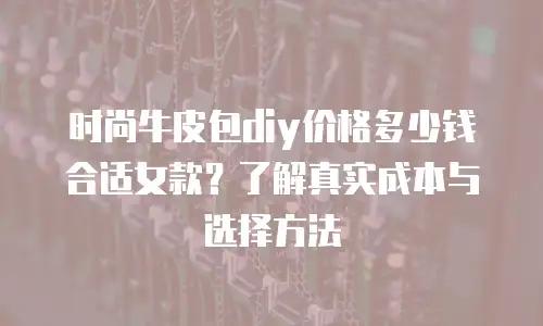 时尚牛皮包diy价格多少钱合适女款？了解真实成本与选择方法