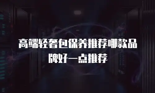 高端轻奢包保养推荐哪款品牌好一点推荐