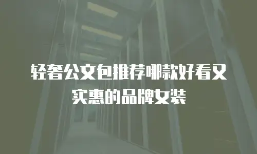 轻奢公文包推荐哪款好看又实惠的品牌女装