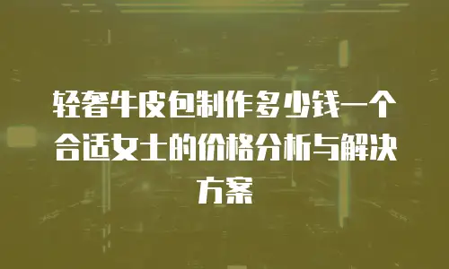 轻奢牛皮包制作多少钱一个合适女士的价格分析与解决方案