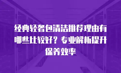 经典轻奢包清洁推荐理由有哪些比较好？专业解析提升保养效率