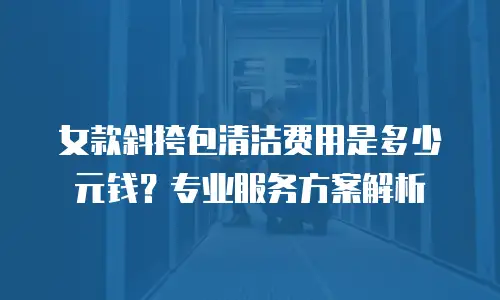 女款斜挎包清洁费用是多少元钱？专业服务方案解析