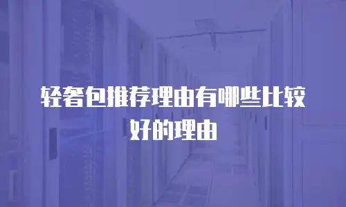 轻奢包推荐理由有哪些比较好的理由