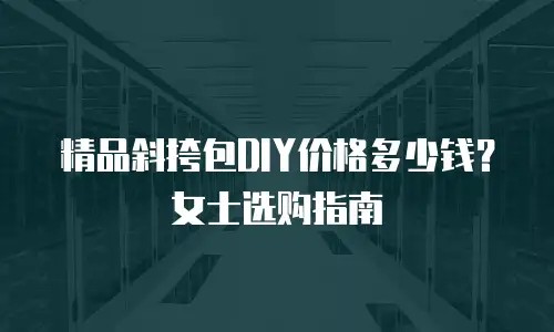 精品斜挎包DIY价格多少钱？女士选购指南