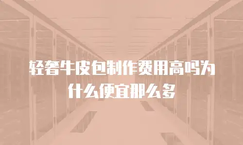 轻奢牛皮包制作费用高吗为什么便宜那么多