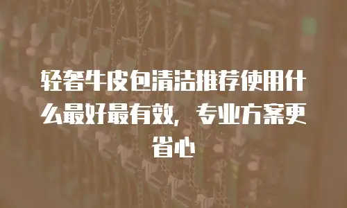轻奢牛皮包清洁推荐使用什么最好最有效，专业方案更省心