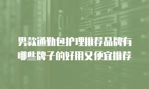 男款通勤包护理推荐品牌有哪些牌子的好用又便宜推荐