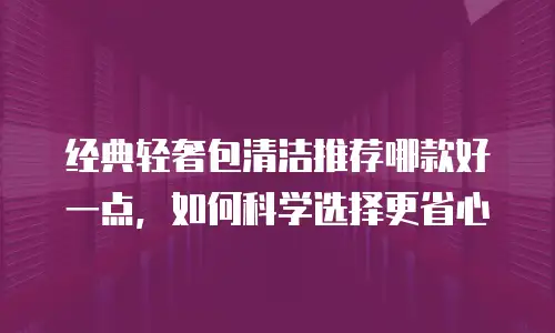 经典轻奢包清洁推荐哪款好一点，如何科学选择更省心