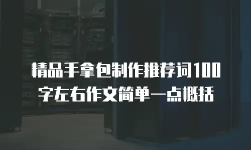 精品手拿包制作推荐词100字左右作文简单一点概括