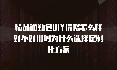 精品通勤包DIY价格怎么样好不好用吗为什么选择定制化方案