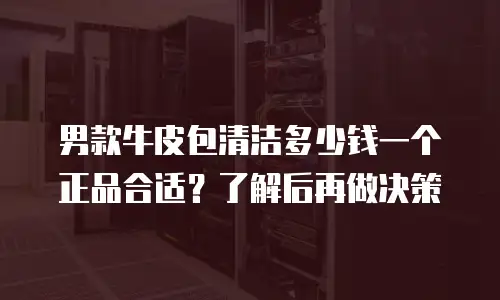 男款牛皮包清洁多少钱一个正品合适？了解后再做决策