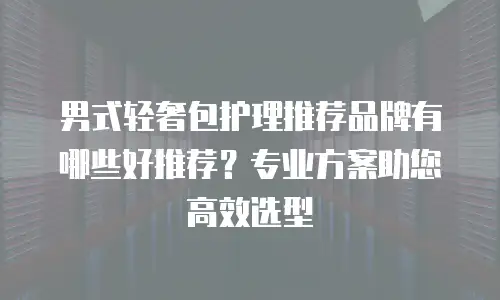 男式轻奢包护理推荐品牌有哪些好推荐？专业方案助您高效选型