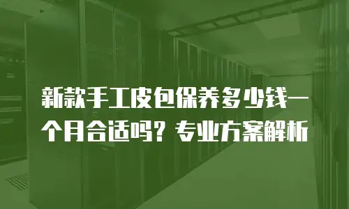 新款手工皮包保养多少钱一个月合适吗？专业方案解析