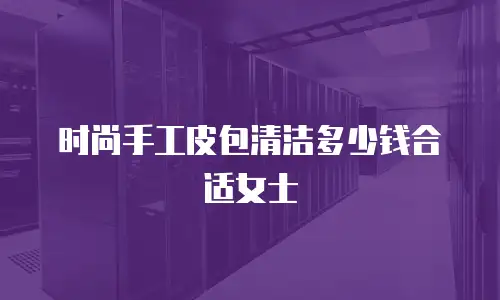 时尚手工皮包清洁多少钱合适女士