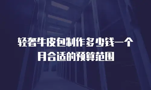 轻奢牛皮包制作多少钱一个月合适的预算范围