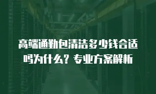 高端通勤包清洁多少钱合适吗为什么？专业方案解析