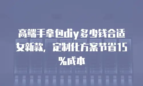 高端手拿包diy多少钱合适女新款，定制化方案节省15%成本