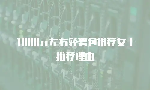 1000元左右轻奢包推荐女士推荐理由