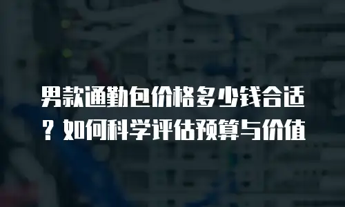男款通勤包价格多少钱合适？如何科学评估预算与价值