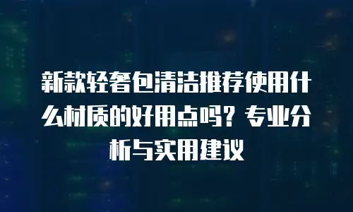 新款轻奢包清洁推荐使用什么材质的好用点吗？专业分析与实用建议