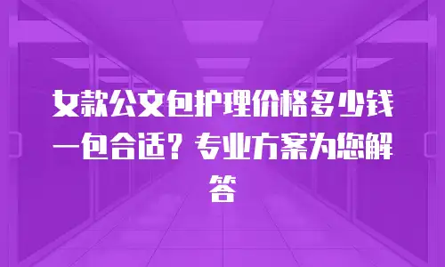 女款公文包护理价格多少钱一包合适？专业方案为您解答