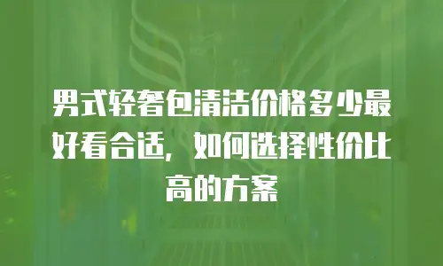 男式轻奢包清洁价格多少最好看合适，如何选择性价比高的方案