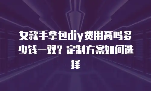 女款手拿包diy费用高吗多少钱一双？定制方案如何选择