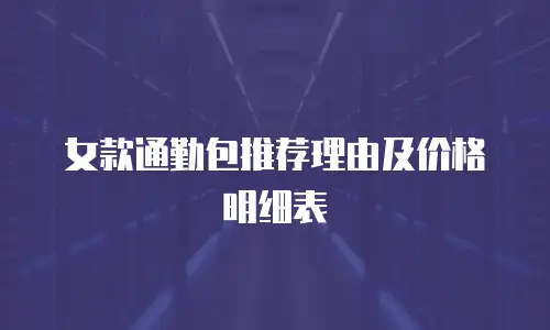 女款通勤包推荐理由及价格明细表